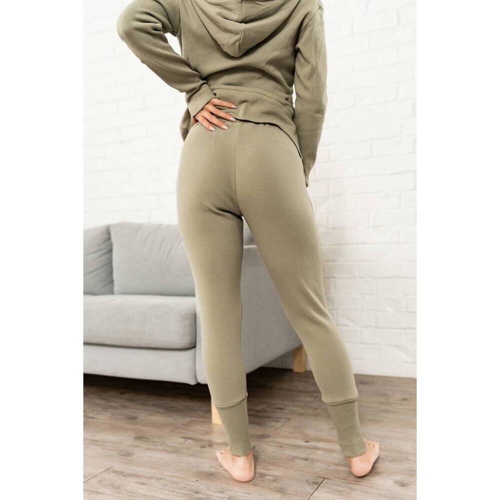 NEW AMPERSAND AVE waffle knit jogger in willow - Picture 3 of 5